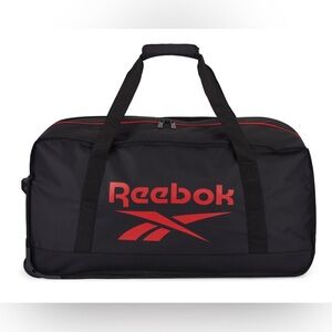 Reebok Pro Collection Duffle Bag on Wheels - Black with Red.